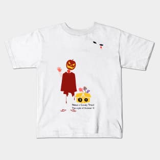 Pumpkin Head Candy Treats Kids T-Shirt